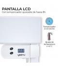 Yoevu - radiador toallero eléctrico bajo consumo 500w ip24 blanco