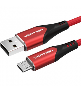 Cable usb 2.0 vention coarf/ usb macho - microusb macho/ hasta 60w/ 480mbps/ 1m/ rojo