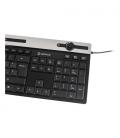 UNYKAch A 2930 teclado Hogar USB QWERTY Negro, Plata