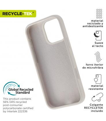 Funda muvit recycletek liquid silicone para apple iphone 16 pro max nude