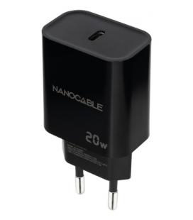 Nanocable Cargador USB-C PD 20W, Negro