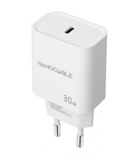 Nanocable Cargador USB-C PD 30W, Blanco