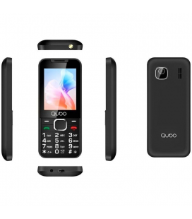 Teléfono móvil qubo x-240bk para personas mayores/ negro