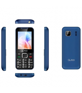 Teléfono móvil qubo x-240bl para personas mayores/ azul