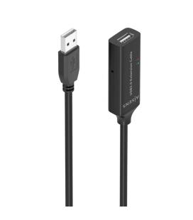 AISENS Cable USB 2.0 Prolongador con Amplificador, Tipo A/M-A/H, Negro, 15m