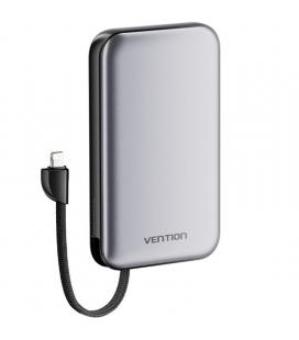 Powerbank 10000mah vention i12ia/ 20w/ negra/ incluye cable usb tipo-c y lightning