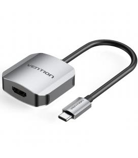 Conversor vention tdehb/ usb tipo-c macho - hdmi hembra/ 15cm/ plata