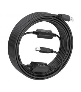 Cable Con Amplificador USB 2.0 Aisens A101-0906/ USB Macho - USB Tipo-B/ 15m/ Negro