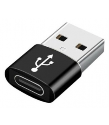 ADAPTADOR GEMBIRD USB AM A TIPO C HEMBRA, NEGRO