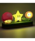 Lámpara paladone super mario icons seta - estrella y flor de fuego