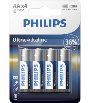 Pack de 4 Pilas AA Philips LR6E4B/10/ 1.5V/ Alcalina