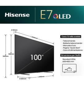 Hisense 100E7NQ Televisor 2,54 m (100") 4K Ultra HD Smart TV Wifi Gris 400 cd / m²