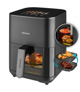 Cecotec Cecofry&Grill Duoheat 4000 Freidora de Aire con Doble Resistencia 4 Litros y 900W Negra