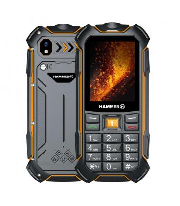 Telefono movil rugerizado hammer boost 2 lte 2.4 pulgadas - 2mpx - 4g - negro - naranja