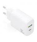 Cargador gan de pared aisens a110-0923/ 1xusb tipo-c/ 1xusb/ 30w/ blanco