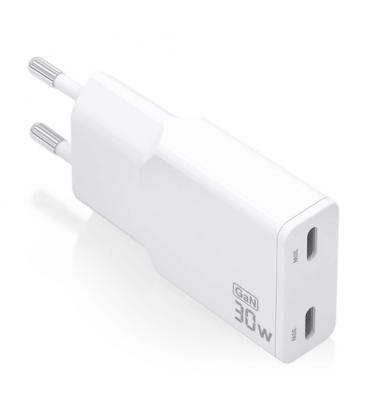 Cargador gan de pared aisens asch-30w2p048-w/ 2xusb tipo-c/ 30w