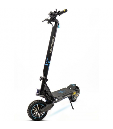 Patinete eléctrico smartgyro crossover dual max 2 lr certificado/ motor 1000w/ ruedas 10'/ 25km/h/ autonomía 70km/ negro