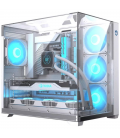 Caja gaming semitorre hiditec sky/ blanco