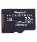 Tarjeta memoria micro secure digital sd hc 32gb kingston industrial clase 10 uhs - i u3