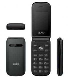 Teléfono móvil qubo x-209bkmkii para personas mayores/ negro