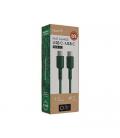 CABLE HUNE ECO USB-C A USB-C 100CM VERDE BOSQUE