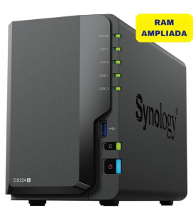 Nas synology diskstation ds224+/ 2 bahías 3.5'- 2.5'/ 6gb ddr4/ formato torre