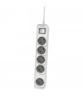 Regleta con interruptor philips chp2154w/12/ 5 tomas de corriente/ cable 1.5m/ blanco