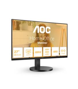 Monitor profesional aoc u27b3cf 27'/ 4k/ multimedia/ regulable en altura/ negro