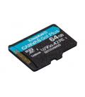 Kingston Technology Tarjeta microSDXC Canvas Go Plus 170R A2 U3 V30 de 64 GB con ADP