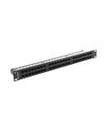 Patch panel lanberg 48 puertos 1u cat.6 19 pulgadas negro