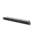 Patch panel lanberg 48 puertos 1u cat.6 19 pulgadas negro