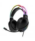 Auriculares gaming con micrófono krom klaim/ jack 3.5/ usb 2.0/ negros