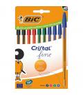 Bolígrafos de tinta de aceite bic cristal fine 516356/ 10 unidades/ colores surtidos