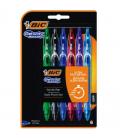 Bolígrafos de tinta de gel retráctil bic gelocity quick dry 964769/ 6 unidades/ surtidos