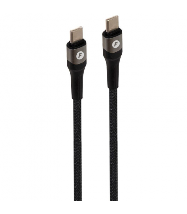 Cable usb 2.0 tipo-c fonestar usb-cc/ usb tipo-c macho - usb tipo-c macho/ 480mbps/ 1m/ negro