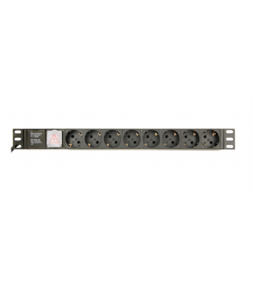 UNI DISTRIBUCION ENERGIA PDU GEMBIRD 8 SCHUKO 1U 10A ENCHU C14 CABLE DE 3 M