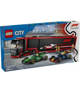 Lego city formula 1 camión con coches de f1 rb20 y amr24