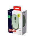 Ratón mini inalámbrico trust yvi+ silent/ hasta 1600 dpi/ verde