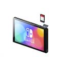 Nintendo switch versión oled azul neón/rojo neón/ incluye base/ 2 mandos joy-con