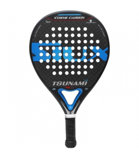 Pala de pádel siux tsunami 5.0 12k/ negra y azul